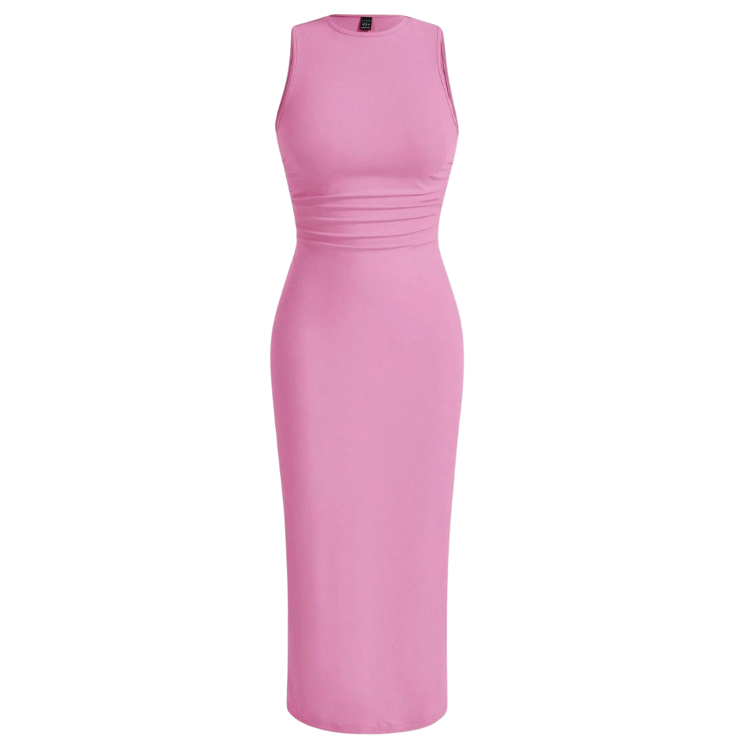 Serene Pink Midi Dress