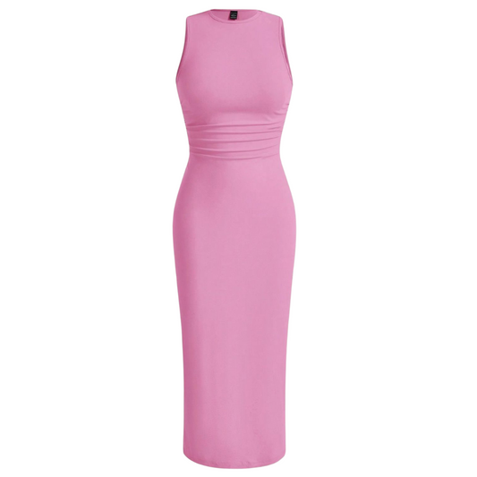 Serene Pink Midi Dress