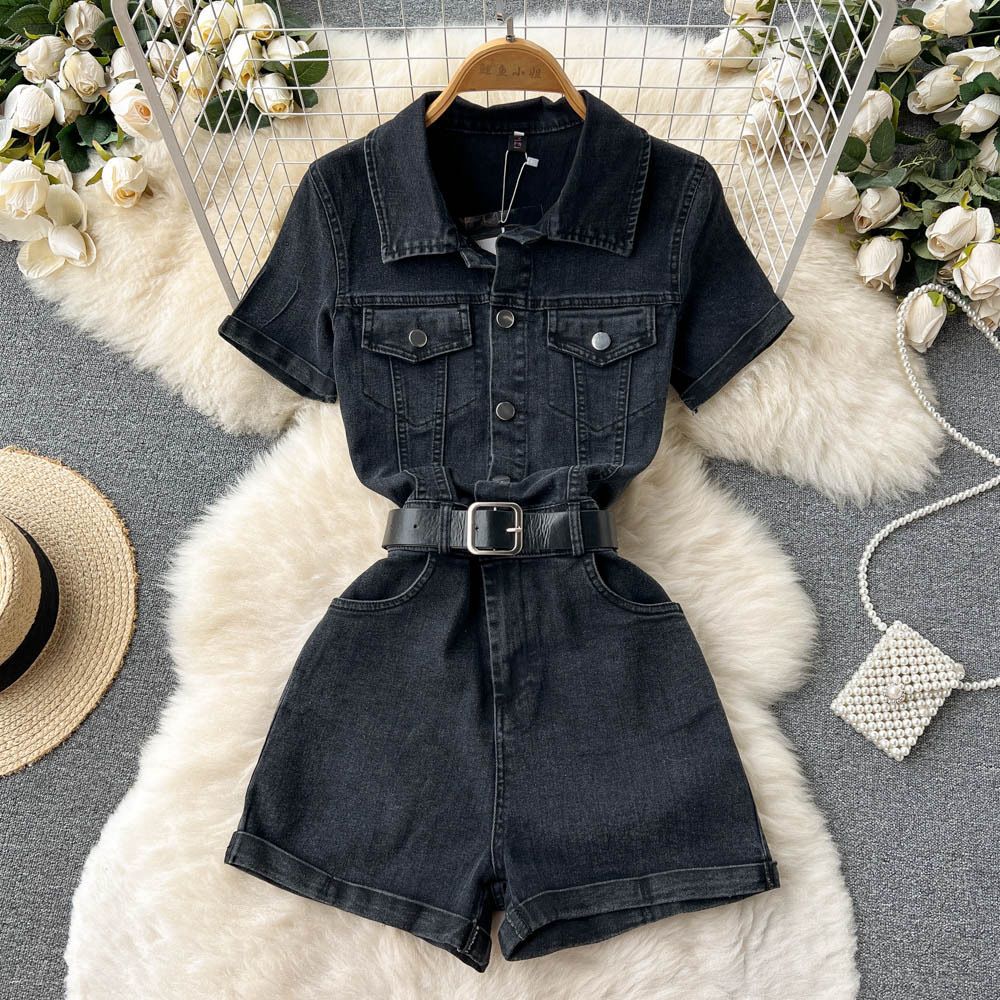 Denim Charm Jumpsuit