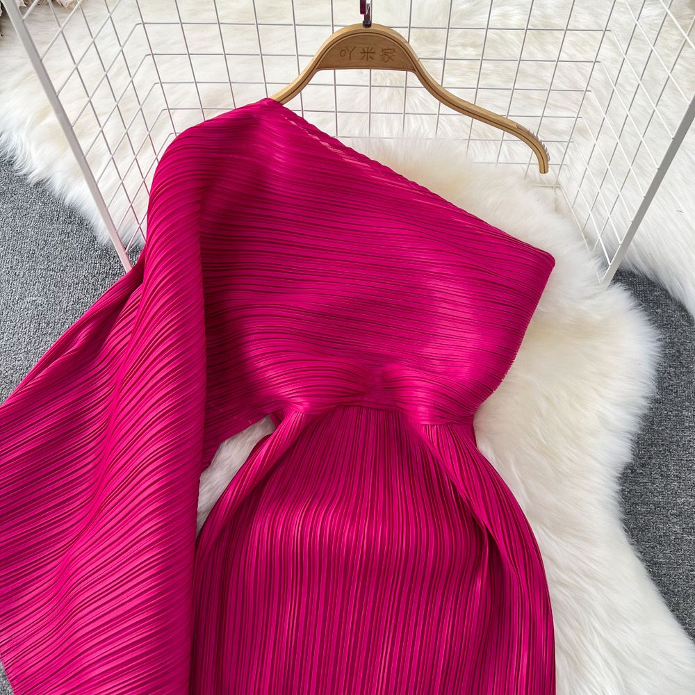 Fuchsia Glow Midi Dress