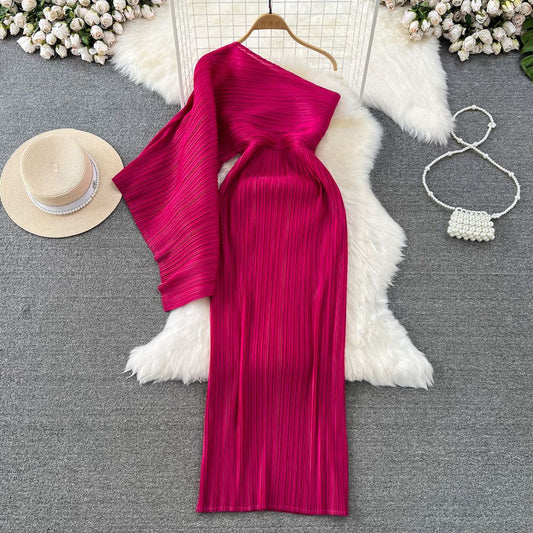 Fuchsia Glow Midi Dress