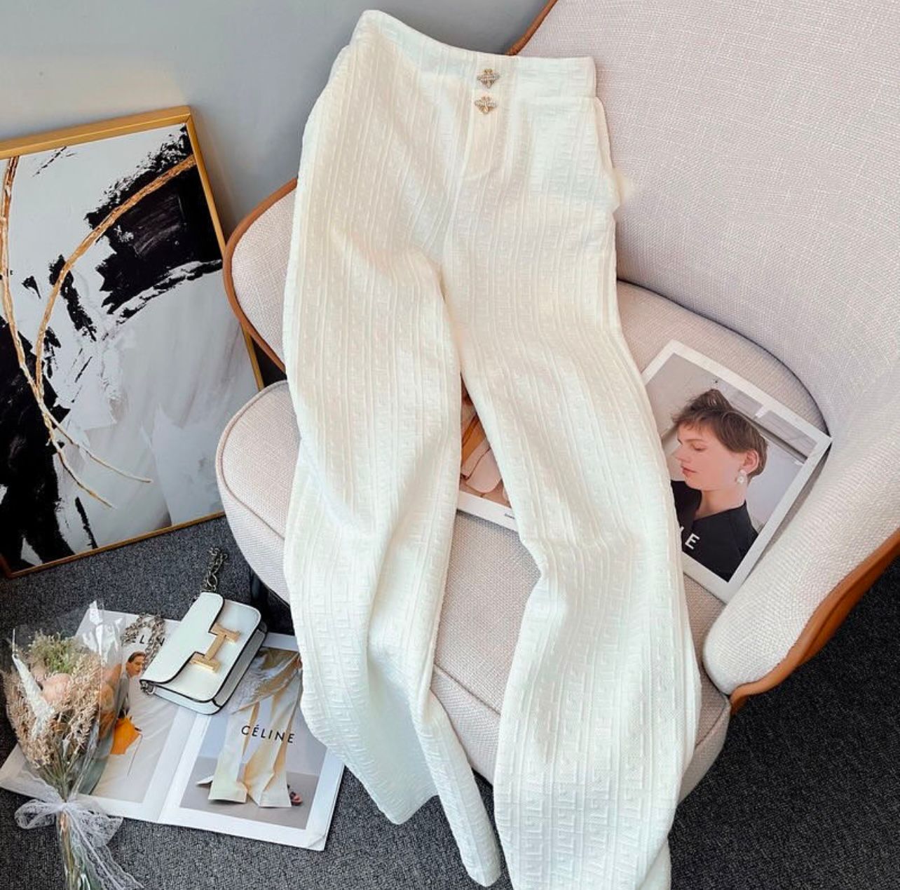 Trendy Elegance White Pants